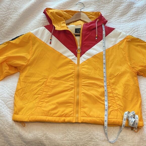 Ckh Clockhouse Zip-up Jacket Yellow Red Colorblock Retro 38 Medium Kidcore New - Picture 5 of 11